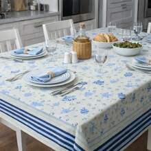 Toalha Térmica de Mesa Peixinhos Impermeável Antiderrapante Lavável Decoração Cozinha - Azul - Visão 4