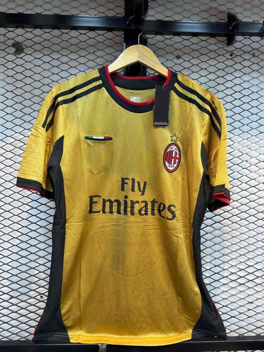 Milan Gold Jersey Third Kit 2013/2014 Fan Retro - Màu vàng - Xem 1