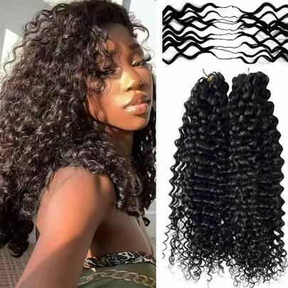 AMAYKAI Crochet Human Hair Water Wave 60g/120g 16 18 20 22 24 26 Inch Lightweight Knotless Feather Extension Pre Separated Jerry Curly Handmade Bundles Full Invisiable Knot With String Pre Looped Crochet Human Hair Deep Curly Pre Separated Knotless Ocean Wave Crochet Hair Water Curly Human Hair Luxe Gifts For Moments That Matter. #PremiumGifts Water Wave Bundles Can Wear Hair Accessory Suitable For Spring Used Together With Beauty Makeup Wigs Human Hair Put On And Go, Wigs, Human Hair, Human Hair Wigs, Curly Wigs Human Hair, Makeup, Valentine's Day, Valentines, Travel Essential, Maquillaje, Valentines Gifts For Girlfriend, Valentines Gifts, New Year