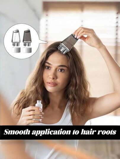 1 Pack Scalp Oil Applicator Comb & Massager, Multi-Purpose Hair Serum Applicator Bottle With Ball Tip Root Comb For Precise Liquid Distribution (6ml Capacity)