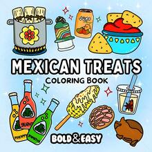 Livro de colorir "Guloseimas Mexicanas", com adoráveis personagens animais, perfeito para relaxar e passar o tempo. Ótimo presente para amigos, casais e famílias, Dia das Mães, presente para a mamãe, volta às aulas, material escolar. - comida gourmet - Ver 14
