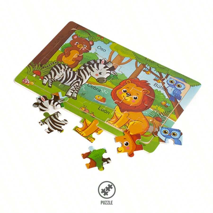 BUYTITI Wooden Puzzles For Children MDF - Multicolor - View 1