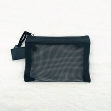 1pc Transparent Mesh Zipper Bag, Mini Coin Purse, For Storing And Organizing Small Items Such As IDs, Keys, Charging Cables, Cosmetics, Coins, Etc - Multicolor - View 9