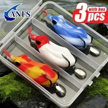 3pcs Soft Fishing Lure Kit With Lure Box -Premium Artificial Bait For Freshwater Saltwater Fishing - Multicolor - View 2