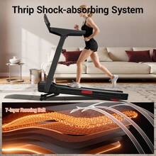 UMAY 18% Auto-Incline Treadmill, Foldable Home Treadmill With 3-Level Adjustable Height And Quiet 3.5 HP Motor, Max. 400LBS - US B Type Plug(110-127V) - View 5