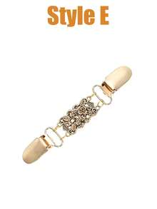 1/8 Pcs Golden Vintage Sweater Cinch Clips To Tighten Dress Pant Waist Retro Shirt Shawl Cardigan Collar Brooch Clips For Women - Gold - New Style - View 27