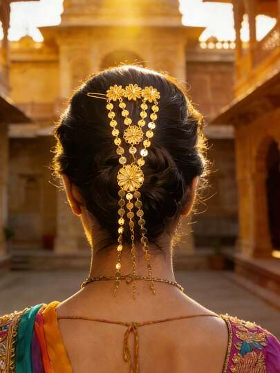 1 pieza Diadema con borla en forma de corazón, estilo árabe, adecuada para novias y uso diario, excelente como regalo de aniversario de boda