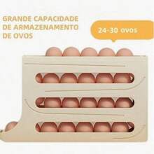 Porta Ovos Dispenser 4 Andares até 30 Ovos Organizador Bandeja De Geladeira - Visão 7