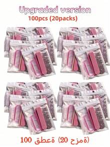 50/25/5件套一次性美甲工具套装 - 包括木质角质推、迷你指甲锉、指甲抛光块、双面抛光块和指甲刷,便携式美甲配件 | 小巧包装 | 旅行美甲套装 | 一次性美甲工具,圣诞礼物、朋友礼物、女士礼物、情人节礼物、结婚礼物、旅行必备、女士旅行必备、春季礼物、母亲节礼物 - 彩色 - 查看 13