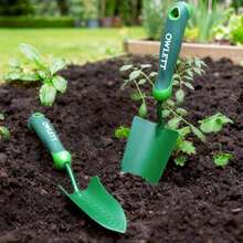 Paleta de jardín con medidas, pala de mano pequeña de alta dureza con mango ergonómico suave, resistente a la corrosión, herrami - Ver 9