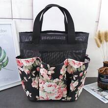 Large Capacity Floral Pattern Toiletry Organizer Bag, Foldable Design For Easy Storage And Space Saving - Multicolor - View 5