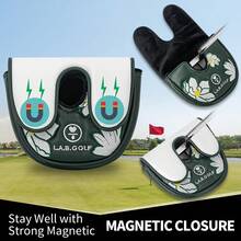 1pc For DF3 Putter Golf Club Head Cover - Magnetic Closure Scratch-Resistant PU Case With Fluffy Lining & Cute Cartoon Design, White Club Head (Compatible With DF3 Putter Model) - Multicolor - View 5