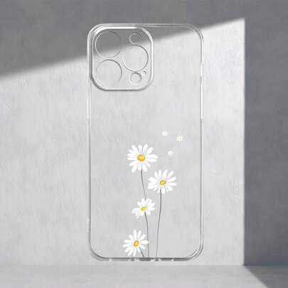 1个极简清新雏菊透明软手机壳