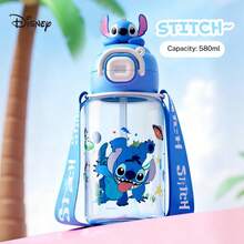 Disney 580ML Kids Water Bottle, Dual Drinking Cup, Elementary Student Specialized, 3D Cartoon Portable Large Capacity Direct Drinking Straw Cup - Multicolor - View 9