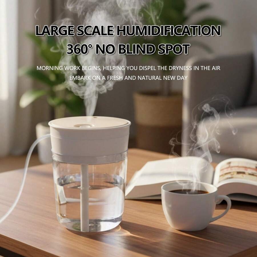 RAF Humidificador de Aire Ultrasónico & Difusor de Aroma, Alimentado por USB con 6 Núcleos de Filtro, Ideal para Humidificación Interior en Coche, Oficina & Dormitorio | Ofertas Especiales de Primavera & Verano, Humidificador Difusor de Aroma - Mist - Ver 1