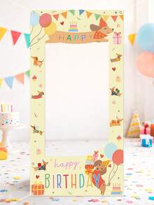 60x120厘米 乙烯基腊肠犬拍照背景布，黄色，生日庆祝拍照道具背景布，适合所有年龄段 - Dachshund Theme - 查看 7