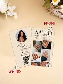 Customized Exquisite Nail Art Business Cards - These Beautifully Designed Nail Art Business Cards Can Not Only Serve As A Promotional Tool, But Also As A Mini Portfolio, Vividly Showcasing Various Stunning Nail Art Designs. - Multicolor - View 15