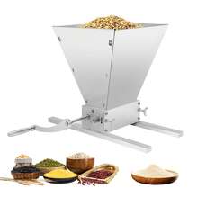 Professional Manual Grain Mill Grinder - Adjustable Carbon Steel Rollers (0-2.5mm) For Uniform Grinding, 4L Large Capacity Hopper, Hand Crank Wheat & Coffee Crusher For Home Kitchen & Brewing - 銀色 - 查看 5