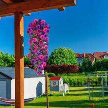 1/2/4片装人造牵牛花叶壁挂，家居装饰，婚礼装饰，户外花园窗台装饰，生日派对，情人节，新年礼物 - 雙紫色 - 查看 5