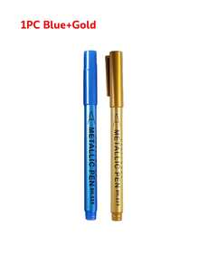 10pcs Gold & Silver Metallic Waterproof Permanent Marker Pens, 1.5mm Craft Resin Mold Pens, Art Painting Supplies For Students, Suitable For Holiday Decor, Office Art, Back To School - Multicolor - View 20