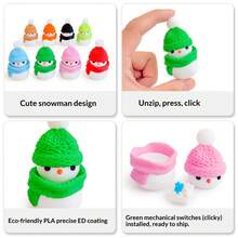 2026新款 - 1件装数字工艺奢华艺术品 - 3D打印雪人纽扣放松模型，爆款热销桌面摆件，创意放松 - 完美礼物 - 生日礼物 - 复活节礼物 - 情人节礼物 收藏品 - 彩色 - 查看 4