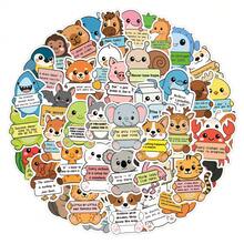 60 Pcs New Original Animal Emotional Quote Graffiti Stickers - Waterproof DIY Decals For Scooters, Luggage & Crafts - X902-60PCS - View 7