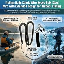 Extended Design Steel Fishing Rods Safety Wire Heavy Duty Outdoor Fishing Reinforcement - Multicolor - View 5