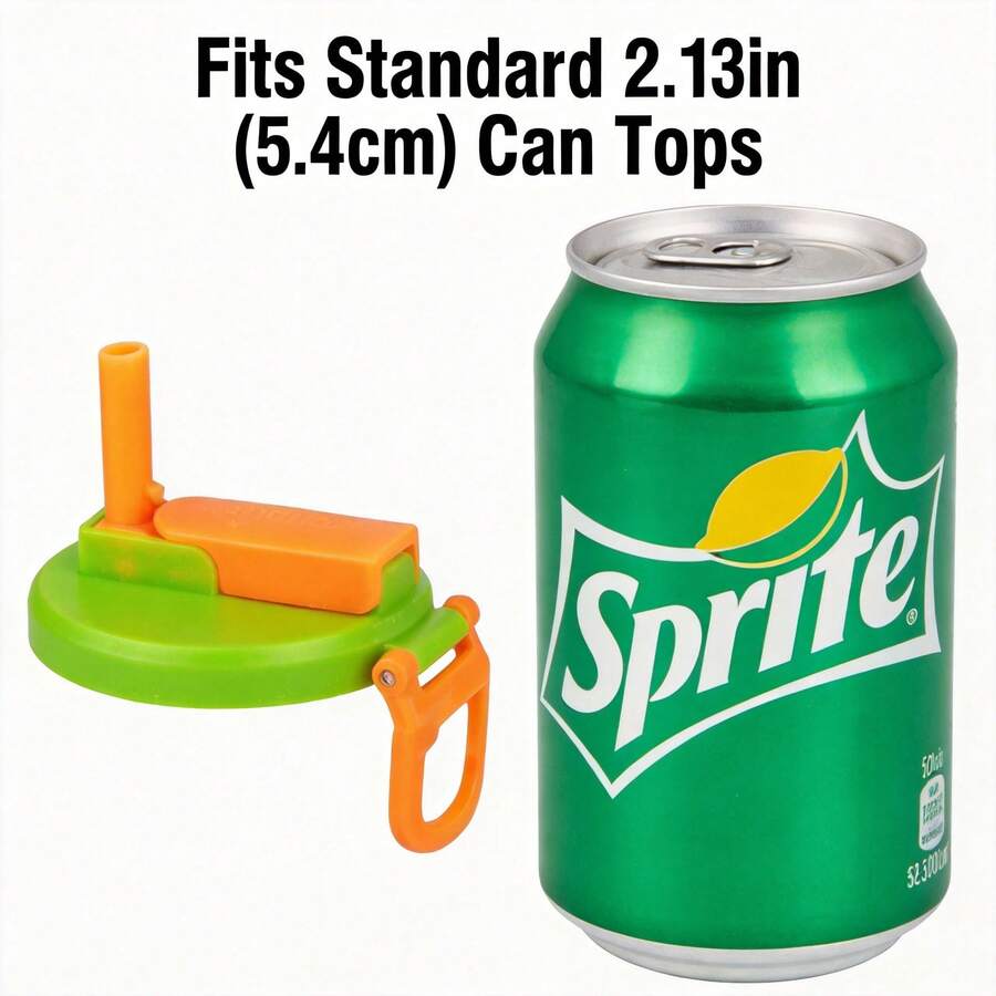 Universal Reusable Soda Can Lids With Straw Hole, Dustproof Drink Can Covers, Secure Fit Can Tops For Beverage Cans, Practical Accessories For Outdoor Picnic Travel And Party Use - Xem 1
