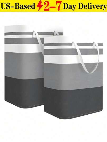 [Delivery Within 2-7 Days In The United States]75L Large Laundry Basket (2-Pack)-CollapsibleFreestanding Clothes Hamper With Handles -Waterproof Storage Organizer For Laundry, Toys &Clothes-Space-Saving Gradient Gray Large Laundry Basket,Waterproof Freestanding Laundry Hamper,Collapsible Clothes Basket With Easy Carry Handles In Laundry Room Bathroom Bedroom Dorm BlissTotes 2-Pack Laundry Basket, Freestanding&Waterproof Laundry Hamper, Collapsible Tall Clothes Hamper With Easy Carry Handles For Clothes, Towels In The Family And Dorm,Gradient Grey,75L Bathroom Accessories For Countertop, Toilet, Shower - Beige Travel Containers And Storage Dorm Room Essentials College Storage Basket Storage Containers Bathroom Makeup Brush Holder Vacation Essentials Perfect For Bedroom, Vanity Table, Closet, Gift For Girls, Women