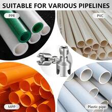 Bộ 2 dụng cụ cắt ống ren trong và ngoài 2 trong 1, phù hợp với ren 1/2", 3/4" và 1", tương thích với máy khoan, bộ dụng cụ cắt ống PVC, bộ dụng cụ sửa chữa đường ống lý tưởng. - Dụng cụ mở bằng dây - Xem 9