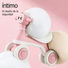 Bicicleta de Equilibrio para Bebé para Niñas de 1 Año de Edad Regalos, 10-12 Meses Bicicleta de Equilibrio para Niños Pequeños Sin Pedal con 4 Ruedas Silenciosas, Regalo de Primer Cumpleaños - Multicolor - Ver 1