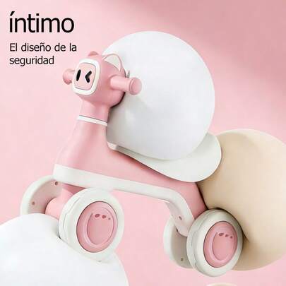 Bicicleta de Equilibrio para Bebé para Niñas de 1 Año de Edad Regalos, 10-12 Meses Bicicleta de Equilibrio para Niños Pequeños Sin Pedal con 4 Ruedas Silenciosas, Regalo de Primer Cumpleaños