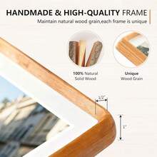 5x7 Solid Teak Wood Picture Frame With 3.5x5.5 Mat, Gallery-Style Wooden Photo Frame, Tabletop Or Wall Display, Horizontal Or Ve..Rtical Orientation, High-Clarity Plexiglass Cover, Rustic/Cottage Style, Polished & Oil Rubbed Finish - 柚木5x7,墊高至35x55 - 查看 5
