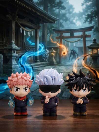  JUJUTSU Kaisen Resmi Lisanslı Figürlü Kumbara Yuji Itadori Satoru Gojo Megumi Fushiguro Kumbara Ev Dekorasyonu Koleksiyonluk Masaüstü Düzenleyici Tasarruf Kavanozu Seti Crunchyroll