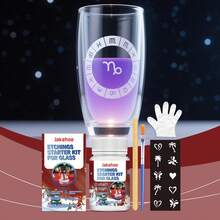 Frosted Glass Etching Set, Cups With Non-Fading Etched Patterns, Portable Artistic Frosted Glass Etching Design - 1set - View 7