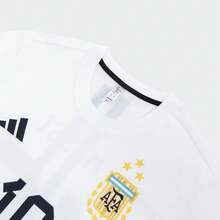 Adidas Messi No. 10 Argentina Triple Star Limited Edition T-Shirt White Tops Men - 彩色 - 查看 6
