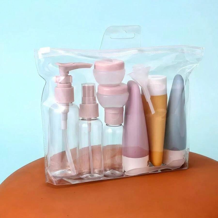 11-Piece Set Of 60ml Refillable Cosmetic Bottles For Travel, Empty Cosmetic Liquid Container - 03MLD11 - 查看 1