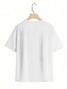 Drake Rapper Graphic White Cotton-Shirt - Unisex Hop Style Crew Neck Short Sleeve, Loose Fit Casual Sports Tee Men & Women, All-Season Comfort, Hop Shirt, Streetwear Fashion, Urban Fashion, Soft Material, Streetwear Lovers - 白色 - 查看 2