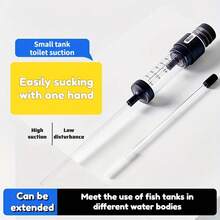 1pc Manual Fish Tank Waste Cleaner: Handheld Siphon-Style Aquarium Gravel Cleaner, Effectively Sucks Up Fish Waste, Helps With Water Changes, Cleaning And Maintaining Water Quality. Suitable For Fish Tank Supplies, Aquarium, Fish Tank, Betta Fish Accessories, Water Filter - View 14