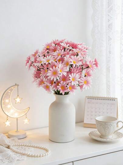 1 pieza Crisantemo artificial, Margarita, Flor simulada, Decoración para el hogar, comedor, sala de estar, jardín exterior, arte de arreglos florales, accesorios de fotografía, otoño, primavera, jarrón, pared de flores, corona de flores, ramo de novia, decoración de boda, materiales DIY para corona de flores, materiales de decoración para fiesta de cumpleaños, accesorios de decoración del hogar, San Valentín