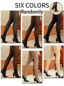 Quần tất giữ ấm màu trơn, quần tất ôm sát gợi cảm, thoải mái. - Màu be - Xem 18