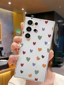 1个彩色线条爱心手机壳，软质保护套，兼容华为荣耀、Galaxy A04e/12/A13/A14/A34/A50/A52/A53/A54/S21/S22/S23/S24/S25/S25Ultra/S25FE/S26/S26 Plus/S26 Ultra/S26 Edge、6A/7A/8A、12T/13T/15T/15T Pro，国际版，非国内版 - 無色 - 查看 4