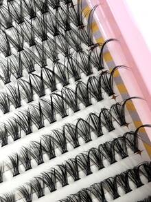 Hinarin 240 Pcs D Curl Individual Lashes 30D Wispy Segmented Lashes Mix 8 - 16 Mm In Length C Curly Lashes Easy Make Up Big Eyes Secret Lashes Flash Prelashes Lash Clusters,Eye Lash Clusters,Individual Eyelashes,Lashes,Fake Lashes - D - View 4