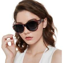Polarised Fit-Over Sunglasses Women Round Frame Over Glasses With UV Protection - A03-tortoise - View 2