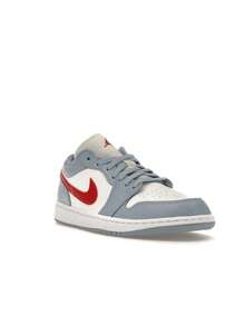 Air Jordan 1 Low 'Blue Whisper Dune Red' White Sail Blue-Grey Sneakers Women DC0774-164 - 彩色 - 查看 2