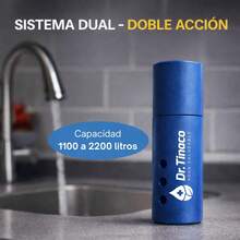 Sistema Dual Dr. Tinaco (3 Meses) | Antisarro y Purificador con Cloro | Mantiene el Agua Clara y la Cisterna Libre de Impurezas - como en la foto - Ver 6
