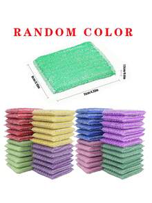 4/8/16片装可重复使用厨房清洁海绵，洗碗海绵，清洁布，双面擦洗海绵，厨房清洁工具，适用于餐具、锅具、炉灶、微波炉 - 彩色 - 查看 11