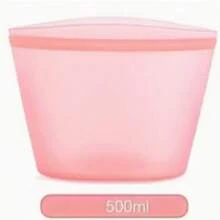 1 pieza Bolsas de almacenamiento de alimentos de silicona - Reutilizables, a prueba de fugas & Contenedores con cierre vertical para frescura - Esenciales de cocina, 17.6oz/35.2oz/52.8oz - Multicolor - Ver 12