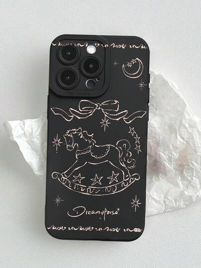 Bowknot Toy Wooden Horses Liquid Silicone Mobile Phone Case Full-Body Protection Shockproof Anti-Fall TPU Soft Rubber Case Compatible With IPhone 13/11/17/17pro/16/14/15/15pro/15 Plus/15 Promax/7plus/8plus/X/Xs Max/Xr/11pro/12pro/13pro/14pro/12mini/13mini/11promax/12promax/13promax/14promax/14plus/17pro Max/17Air/6/6s Plus/7/8/16Pro/16plus/16promax/Se2/17promax&Compatible With Samsung Galaxy/A54/A14/A12/A13/A15/A32/A33/A24/A52S/S20/S21/S22/S23/S24/S23Plus/S24ultra/S25/A15/A33/A23