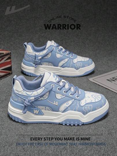  Warrior 男士板鞋，春秋季舒适百搭，休闲时尚，四季皆宜，耐磨耐穿，适合全天穿着，训练跑步鞋